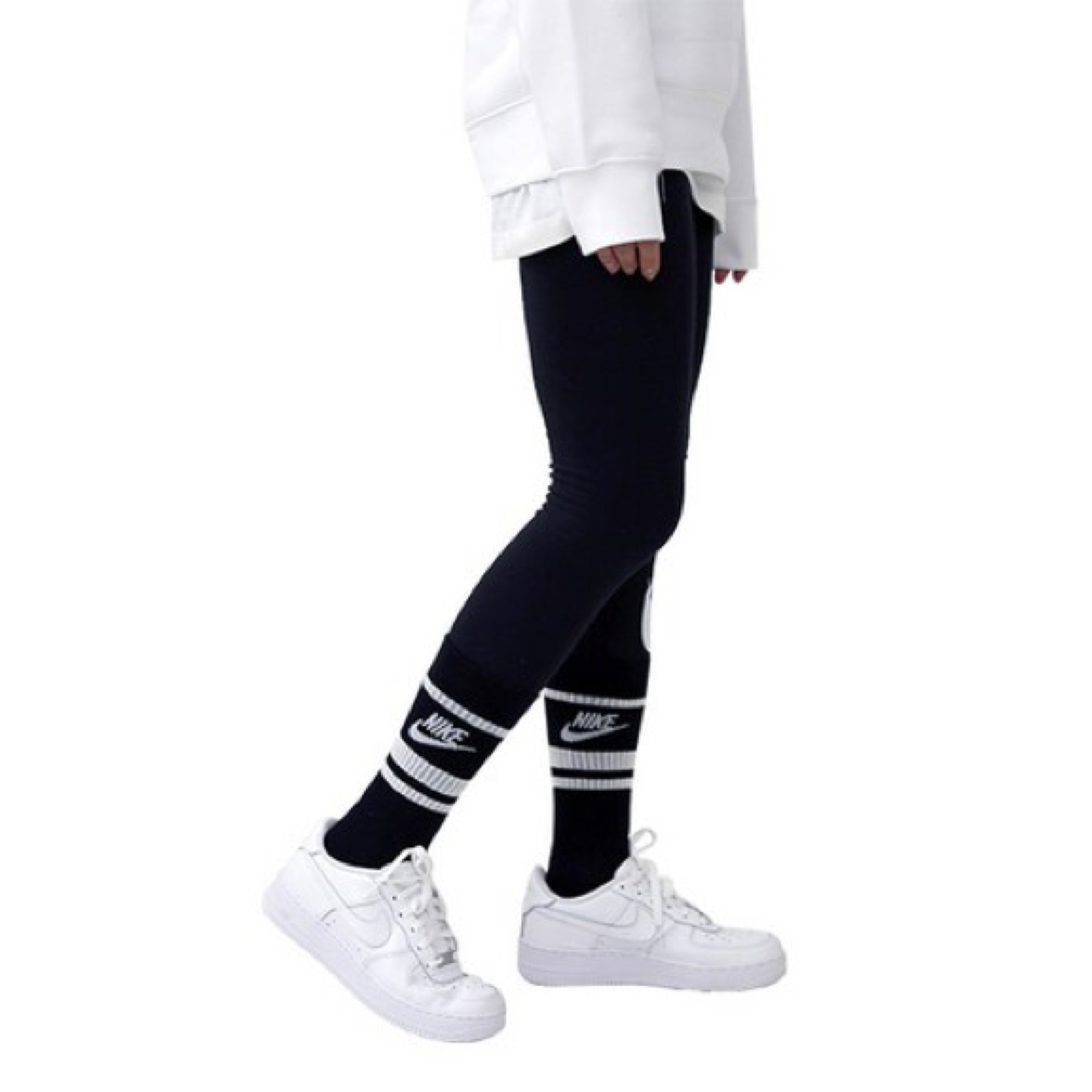 ถุงเท้า Nike Dri-Fit Swoosh Fly Crew Socks ‘BLACK’ (M,L)