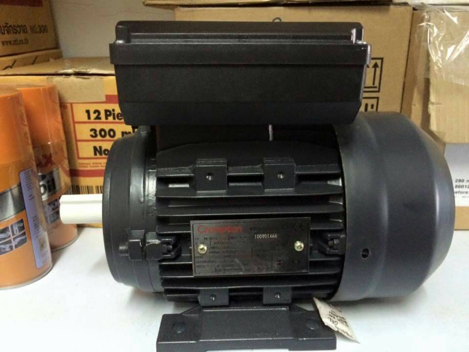 มอเตอร์ Crompton 1.5 HP 4P 220V. ขาตั้ง