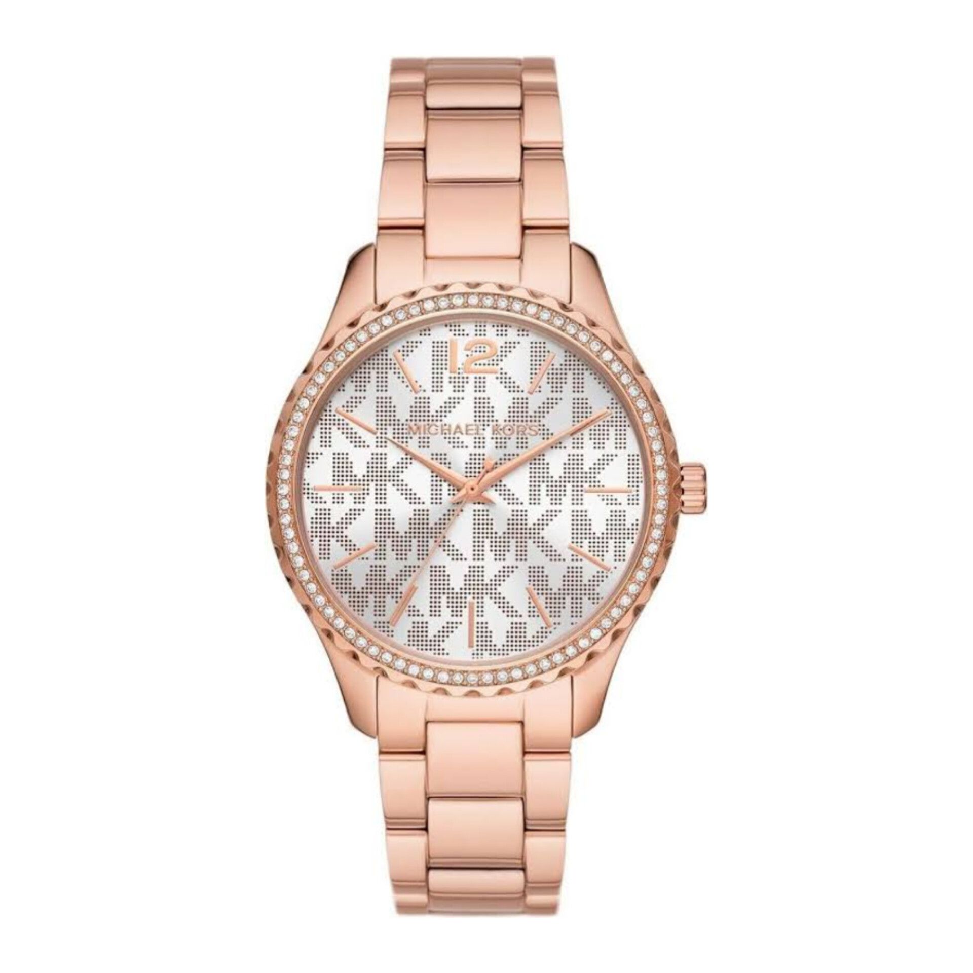 นาฬิกา Michael Kors Layton Three-Hand Rose Gold-Tone Stainless Steel Watch MK7297 Size 38 mm