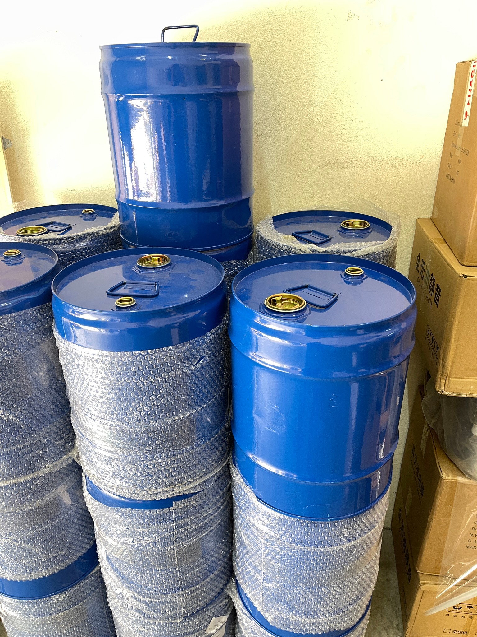 16777 closed baking paint barrel ถังสี ถังเหล็กบรรจุเคมี