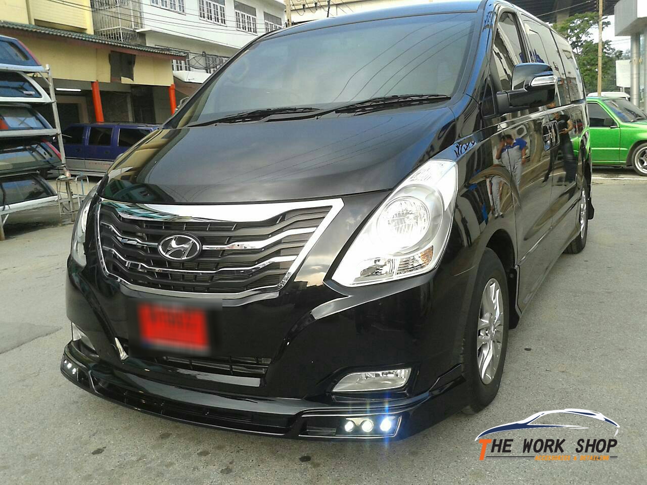 Front + Rear Skirt with LED For H-1 (สเกิร์ตหน้า+สเกิร์ตหลัง แบบมีไฟ LED สำหรับ H1)