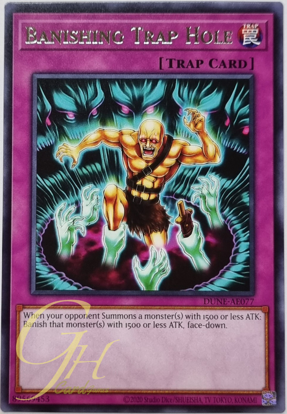 Yugioh [DUNE-AE077] Banishing Trap Hole (Rare)