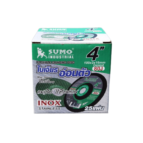 ใบเจียรสแตนเลส 4" หนา 2 มิล สีเขียว รุ่น Ceracut 80J SUMO