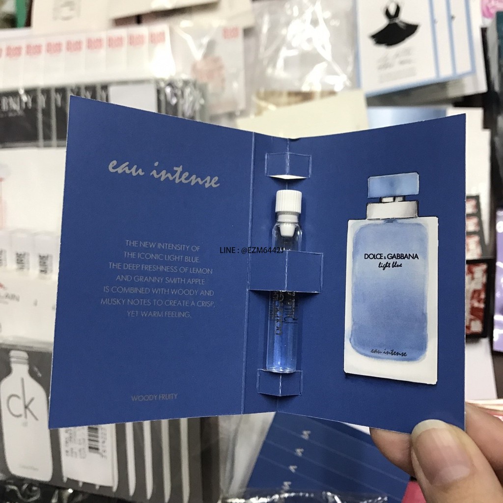 เช็คก่อนสั่ง น้ำหอมแท้ ขนาดทดลอง DOLCE & GABBANA LIGHT BLUE FOR WOMEN EAU INTENSE EAU DE PARFUM SPRAY