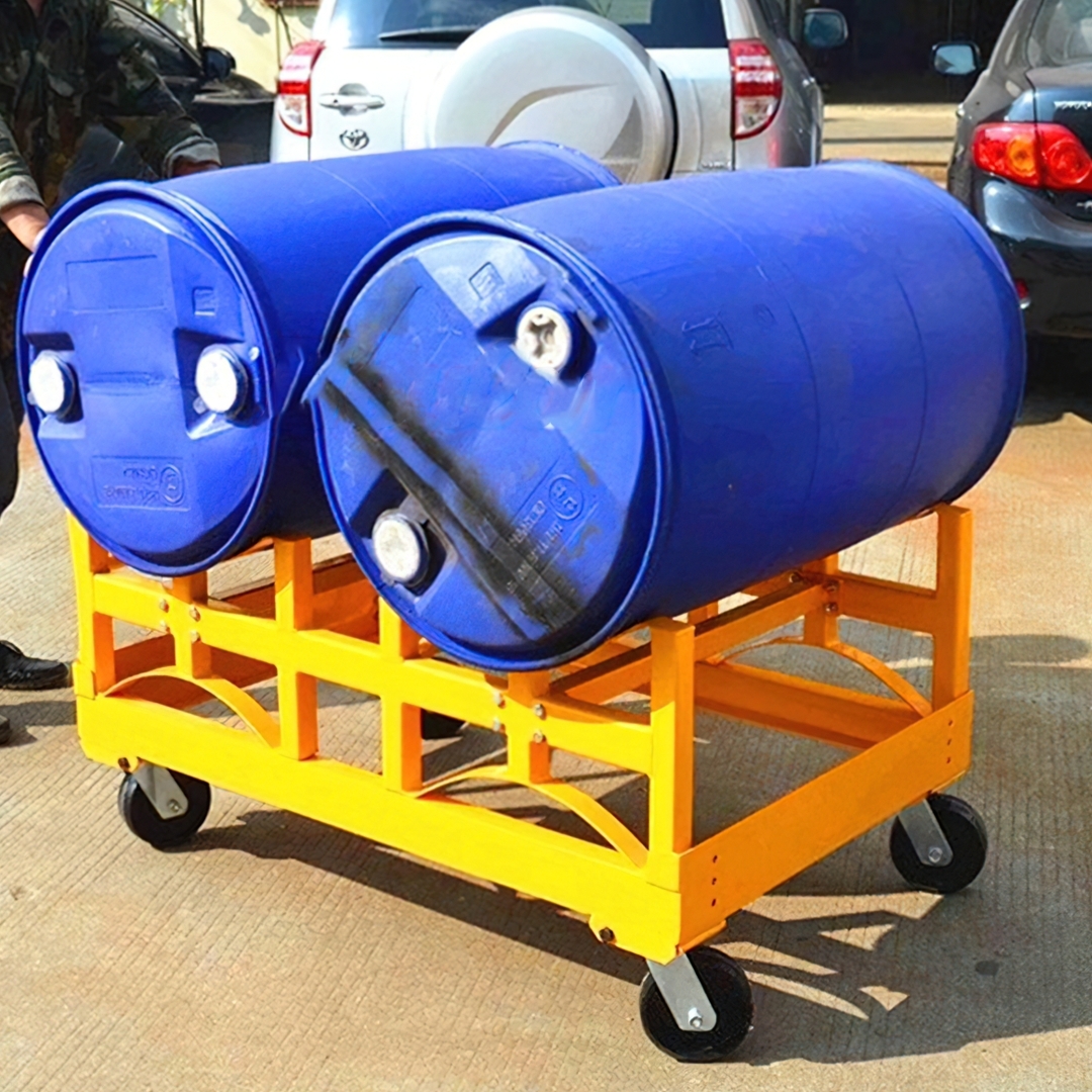 ชั้นวางถังน้ำมัน ถังเคมี ถังเหล็ก ขนาด 200 ลิตร พร้อมล้อเลื่อน รุ่น TY100/TY150