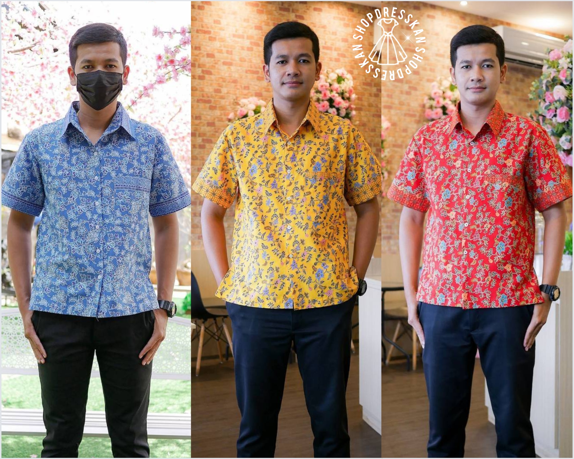 👚พร้อมส่ง : [ S-M-L-XL-2XL-3XL ] :: เสื้อเชิร์ตผู้ชาย ผ้าคอตตอนเนื้อดีพิมพ์ลายปาเต๊ะ คอปกเชิร์ต กระดุมหน้า อัดกาวทั้งตัว จะใส่แมทซ์กับกางเกงสไตล์ไหน ก็ดูดี ใส่ทำงาน ใส่ออกงาน สวมใส่ได้ทุกโอกาส สำเนา สำเนา
