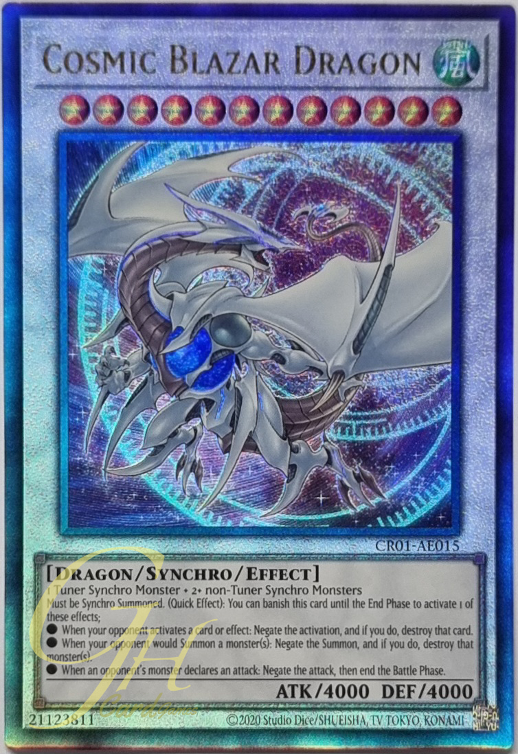 Yugioh [CR01-AE015] Cosmic Blazar Dragon (Ultimate Rare)