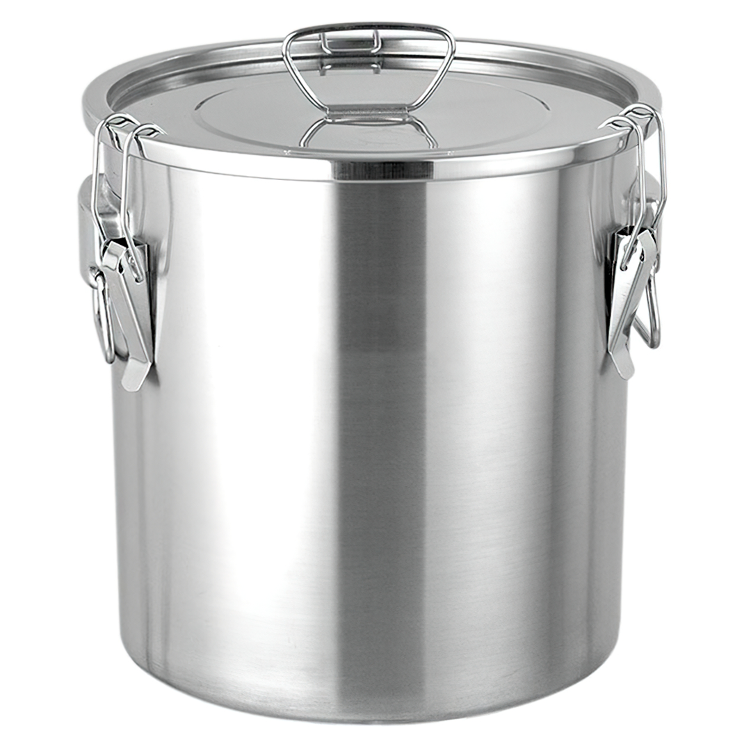 หม้อ-ถังสแตนเลสพร้อมฝาปิดมีหูหิ้ว มีให้เลือกหลายขนาด ใหญ่สุด 118ลิตร G1steel tank-304