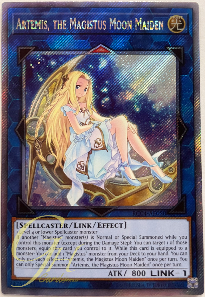 Yugioh [RC04-AE050] Artemis, the Magistus Moon Maiden (Extra Secret Rare)
