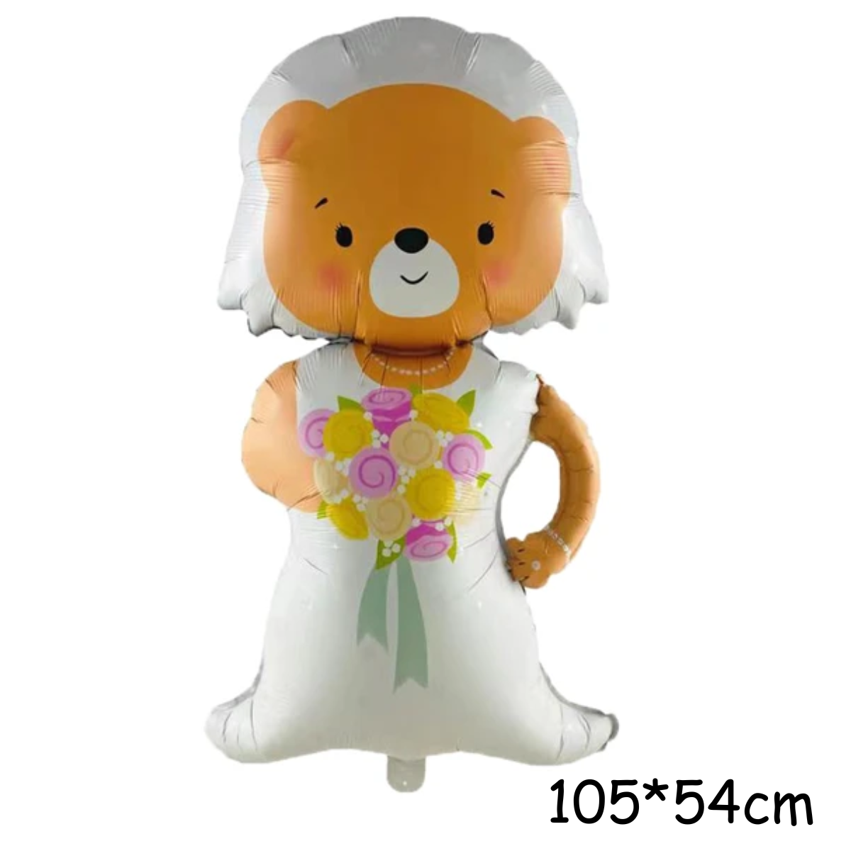 ลูกโป่งฟอยล์เจ้าสาวหมี / Bride Bear Foil Balloon