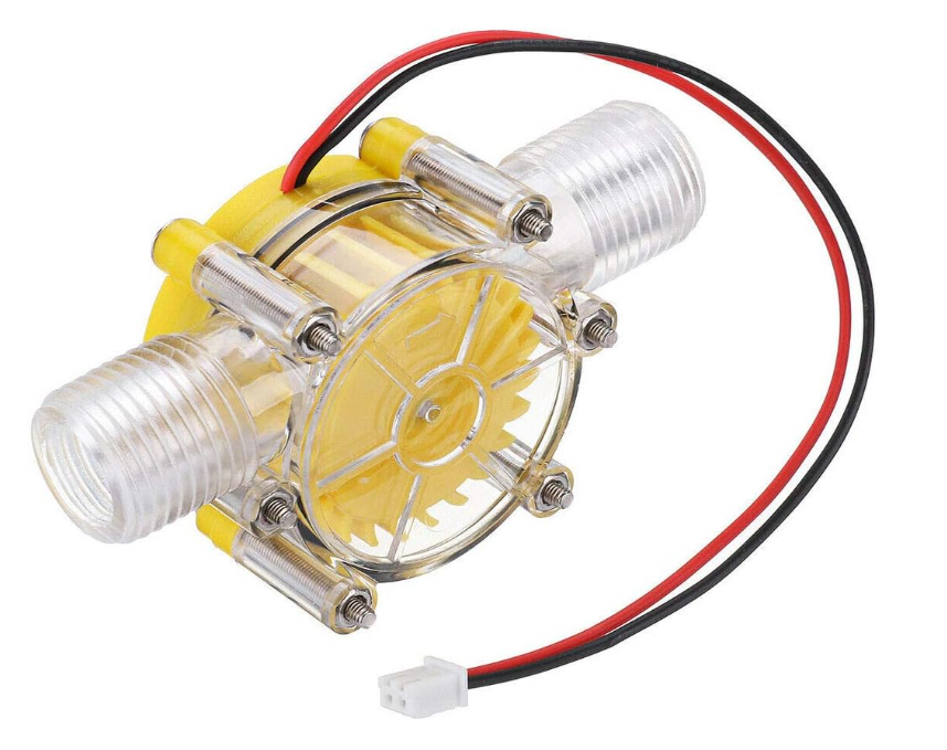 โมดูลกำเนิดไฟฟ้าพลังงานน้ำ แรงดัน 12V (Water Flow Generator Turbine/Micro Hydro Generator) F50-12V