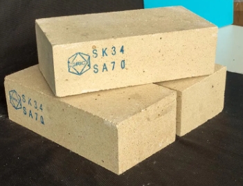 SK-34 SA-70. อิฐ SK-34 SA-70. อิฐไฟร์เคลย์ทนไฟสูงพิเศษ(อลูมิน่า 43% ความทนไฟ เบอร์ 34)