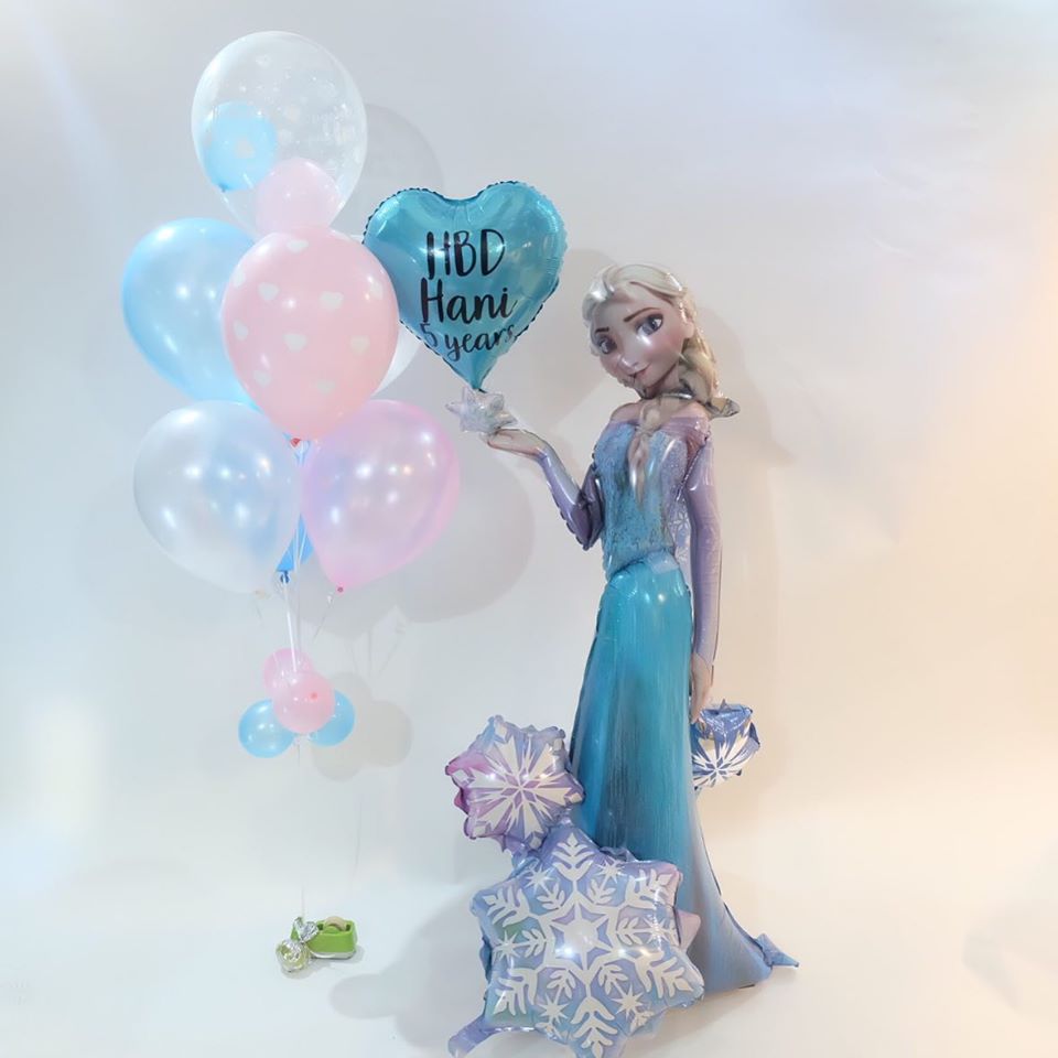Set Happy Birthday Elsa (ช่อลูกโป่ง7ลูก 1ช่อ หัวใจ18นิ้ว 1ใบ)
