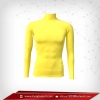 Body Fit / Base Layer เสื้อรัดรูป คอตั้ง แขนยาว สีเหลือง yellow