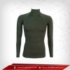 Body Fit / Base Layer เสื้อรัดรูป คอตั้ง แขนยาว สี เขียว darkgreen