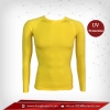 เสื้อรัดรูป Bodyfit แขนยาวคอกลม สีเหลือง มี Size S M L XL