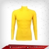 เสื้อรัดกล้ามเนื้อ แขนยาวคอตั้ง สีเหลือง
