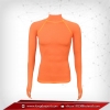 เสื้อรัดกล้ามเนื้อ รุ่นนิ้วสอด แขนยาวคอตั้ง สีส้ม darkorange