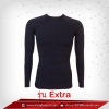 ชุดดำน้ำ แขนยาวคอกลม สีดำ รุ่น Extra (สุดยอดผ้ายืดผิวผ้าลื่น)