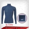เสื้อรัดกล้ามเนื้อ แขนยาวคอตั้ง สีน้ำเงิน-เทา Royalblue รุ่น Extra(สุดยอดผ้ายืดผิวผ้าลื่น)