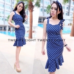 เดรสลายdot สายเดี่ยวห้าส่วน