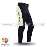 กางเกงจักรยานขายาว NUCKILY สีเหลืองดำ