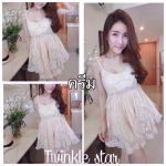 เดรสผ้ากุหลาบถัก