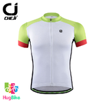 เสื้อจักรยานแขนสั้น CheJi 16 (02) สีขาวเขียวอ่อนแดง