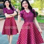 ✔️พร้อมส่ง : [ S-M-L-XL-2XL] :: ชุดเดรสผ้ามัดหมี่ทอลายไทย คอวีแต่งปกย้วย แต่งโบว์อก กระโปรงทรงบาน8ชิ้นสวยงาม ซิปซ่อนหลัง งานอัดกาวทั้งชุด ใส่ทำงาน ใส่ออกงานสวยๆ