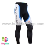 กางเกงจักรยานขายาวทีม Cannondale 14 สีดำขาวเขียวฟ้า