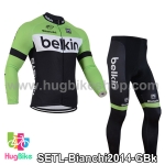 ชุดจักรยานแขนยาวทีม Bianchi 14 (02) สีเขียวดำ