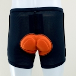 กางเกงจักรยาน Boxer GetMoving กางเกงสีดำ เป้าเจลสีส้ม