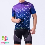 ชุดจักรยานแขนสั้น Volegarb 18 (03) สีน้ำเงินม่วง