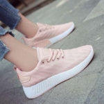 รองเท้าแฟชั่นทรงสปอร์ตสไตล์เกาหลี B789 สีชมพู