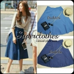 กระโปรงผ้ายีนส์เดนิมเนื้อด ไซส์ใหญ่