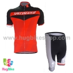 ชุดจักรยานแขนสั้นทีม Specialized 16 (02) สีแดงดำ