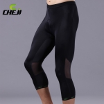 กางเกงจักรยานขาสามส่วนผู้ชาย CheJi สีดำ