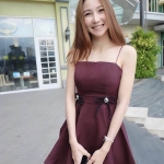 เดรสสายเดี่ยว ซิปหลัง