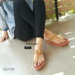 รองเท้าพื้นยางสไตล์ ฟิทฟลอบ คาดดอกไม้