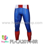 กางเกงจักรยานขายาว Captain America 14 สีน้ำเงินขาวแดง
