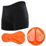 กางเกงจักรยาน Boxer VeoBike กางเกงสีดำ เป้าเจลสีส้ม