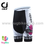 กางเกงจักรยานผู้หญิงขาสั้น CheJi 16 (08) สีขาว ลายดอกกุหลาบ Like a rose
