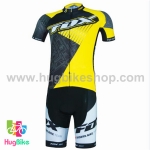 ชุดจักรยานแขนสั้นทีม Fox 17 (03) สีดำเหลือง