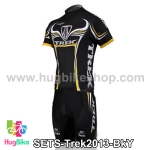 ชุดจักรยานแขนสั้นทีม Trek 13 สีดำเหลือง