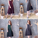 เดรสไหมพรมสายเดี่ยวสุดแซ่บ