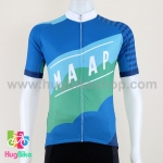 เสื้อจักรยานแขนสั้นทีม MAAP 16 (02) สีน้ำเงินฟ้าเขียว