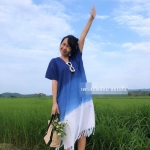 เดรสมัดย้อม แขนสั้น
