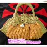 กระเป๋าถือเชือกร่ม ลายกุหลาบ