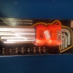 ประแจหกเหลี่ยม ยาว1/16"-3/8" คูเกล(นิ้ว)(9 ตัว/ชุด