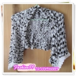 ผ้าคลุมไหล่ขนแกะ ระบายโครเชต์